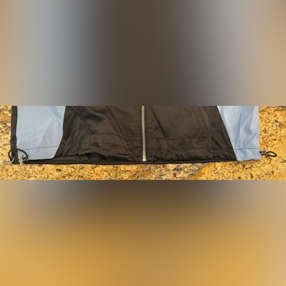 Black Leopard Color Block Full Zip Hooded Jacket women’s Size Medium - Picture 5 of 8